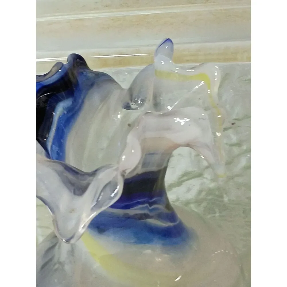 Hand-Blown Art Glass Vase, Murano or Empoli Style Mid Century Modern ~Vintage~